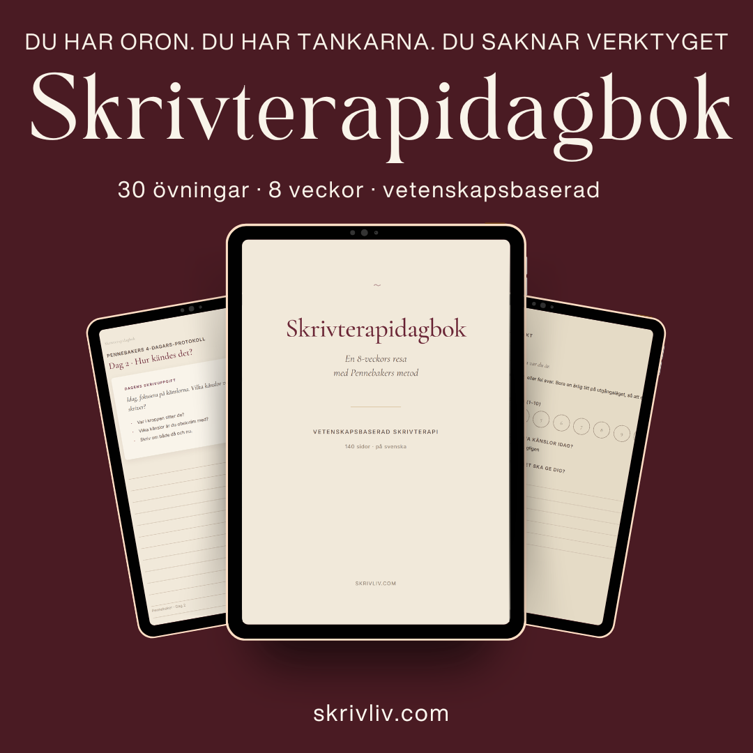 Skrivterapidagbok — En 8-veckors resa med Pennebakers metod